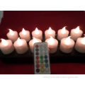 remote controlled electromagnetic induction rechargeable led candles with 12 colors